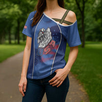 Custom USA Climbing Cross Shoulder Shirt American Eagle Climber