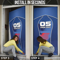 Custom USA Climbing Door Cover American Eagle Climber