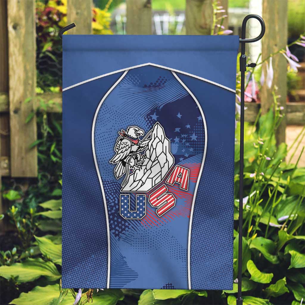 USA Climbing Garden Flag American Eagle Climber