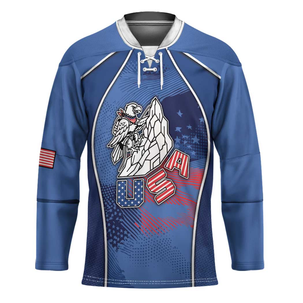 Custom USA Climbing Hockey Jersey American Eagle Climber