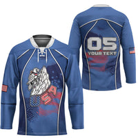 Custom USA Climbing Hockey Jersey American Eagle Climber