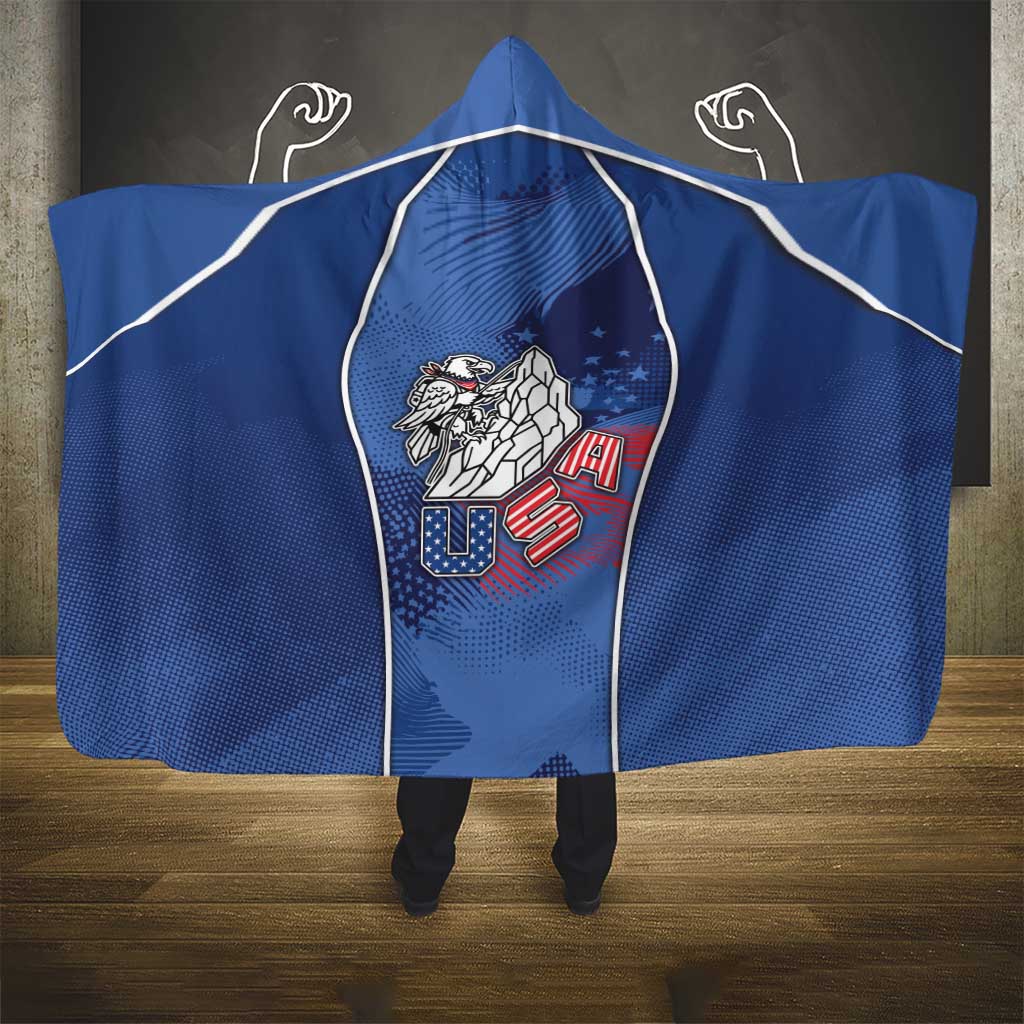 USA Climbing Hooded Blanket American Eagle Climber