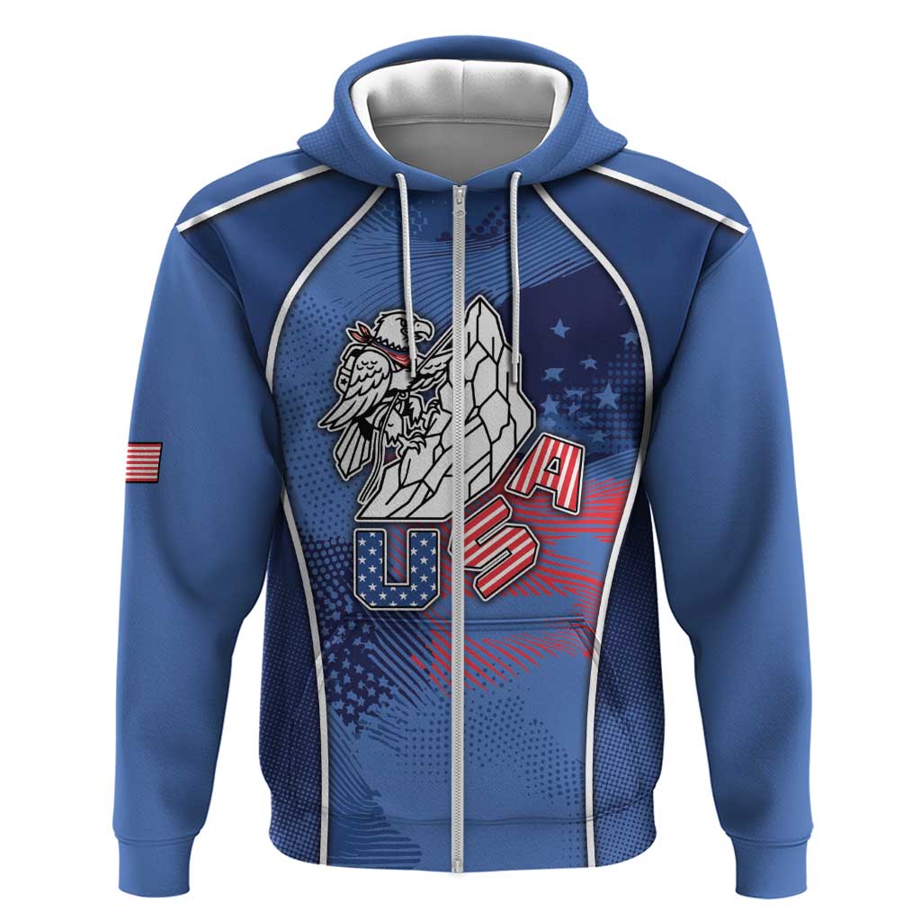 Custom USA Climbing Hoodie American Eagle Climber