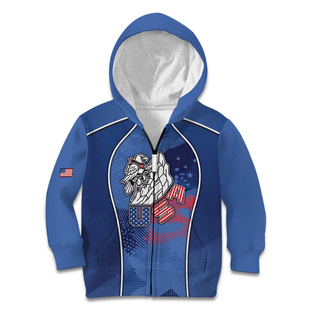 Custom USA Climbing Kid Hoodie American Eagle Climber
