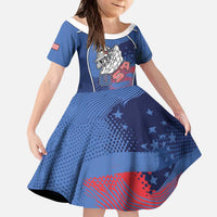 Custom USA Climbing Kid Short Sleeve Dress American Eagle Climber