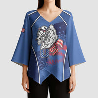 Custom USA Climbing Kimono Sleeve Blouse American Eagle Climber