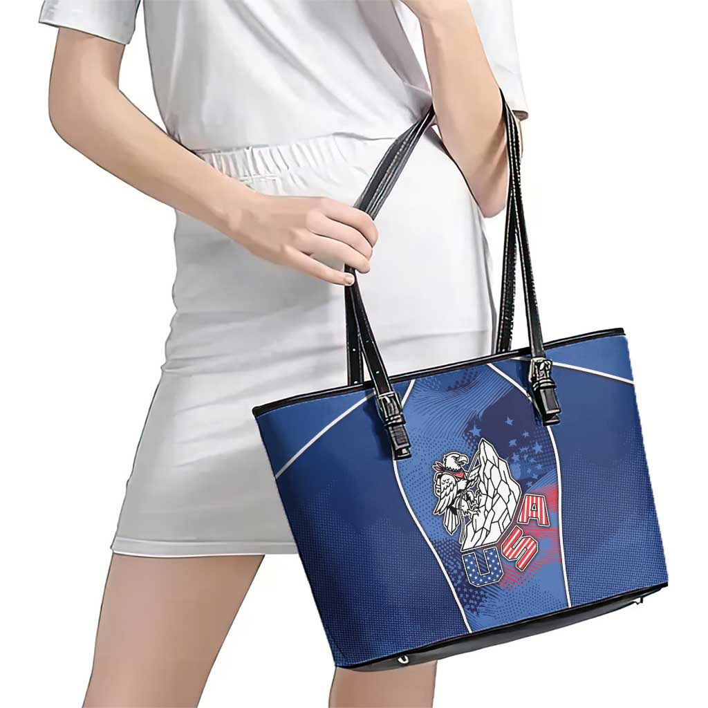 USA Climbing Leather Tote Bag American Eagle Climber