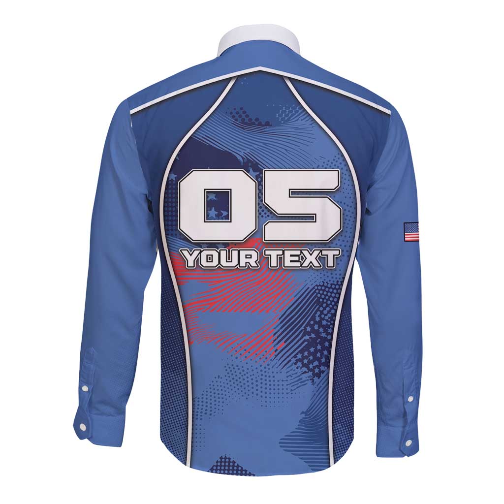 Custom USA Climbing Long Sleeve Button Shirt American Eagle Climber