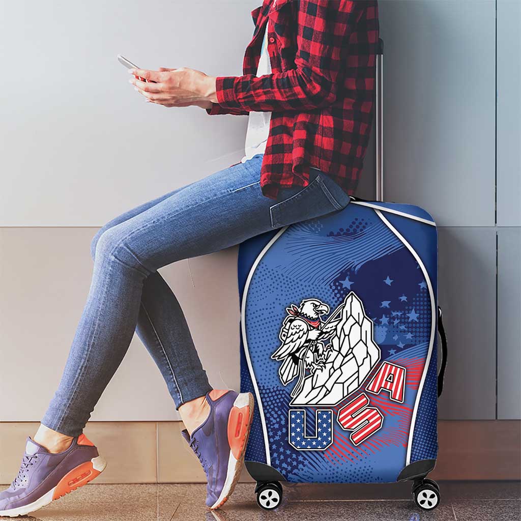 USA Climbing Luggage Cover American Eagle Climber
