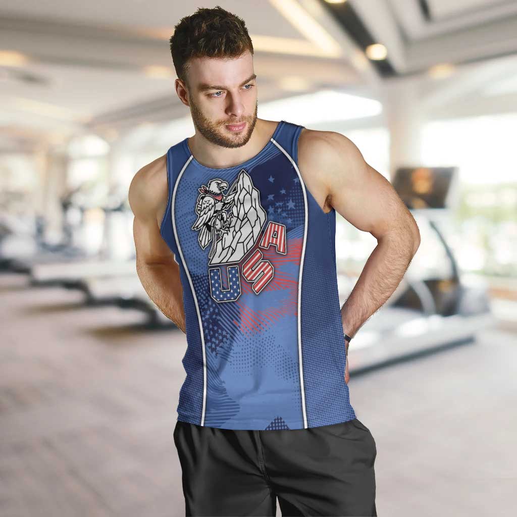 Custom USA Climbing Men Tank Top American Eagle Climber