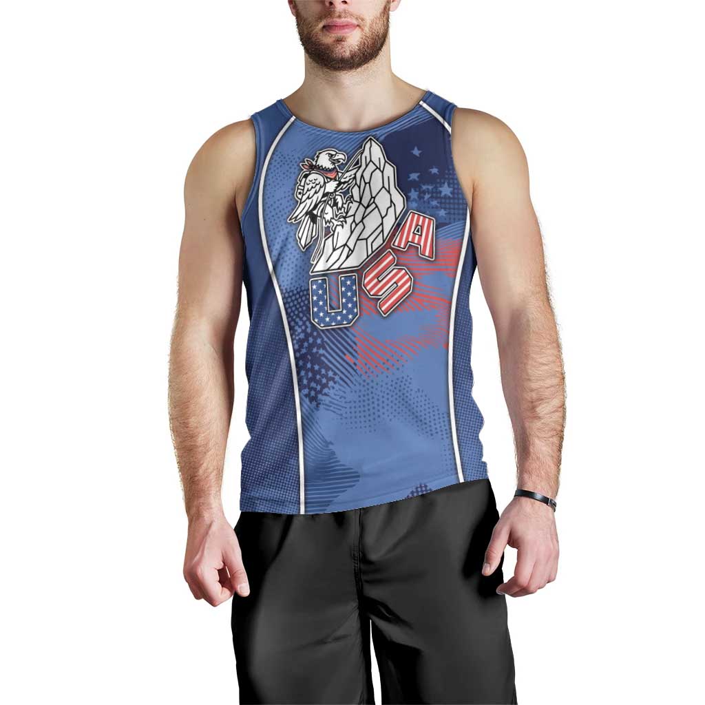 Custom USA Climbing Men Tank Top American Eagle Climber
