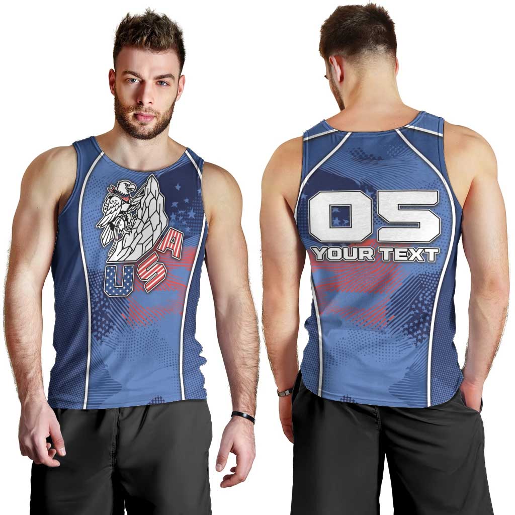 Custom USA Climbing Men Tank Top American Eagle Climber