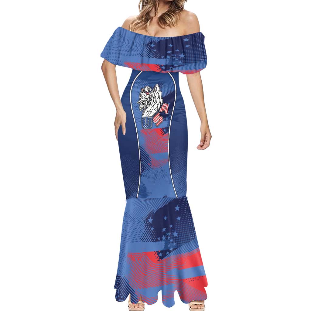 Custom USA Climbing Mermaid Dress American Eagle Climber