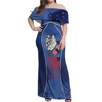 Custom USA Climbing Off Shoulder Maxi Dress American Eagle Climber