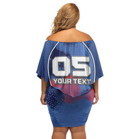 Custom USA Climbing Off Shoulder Short Dress American Eagle Climber
