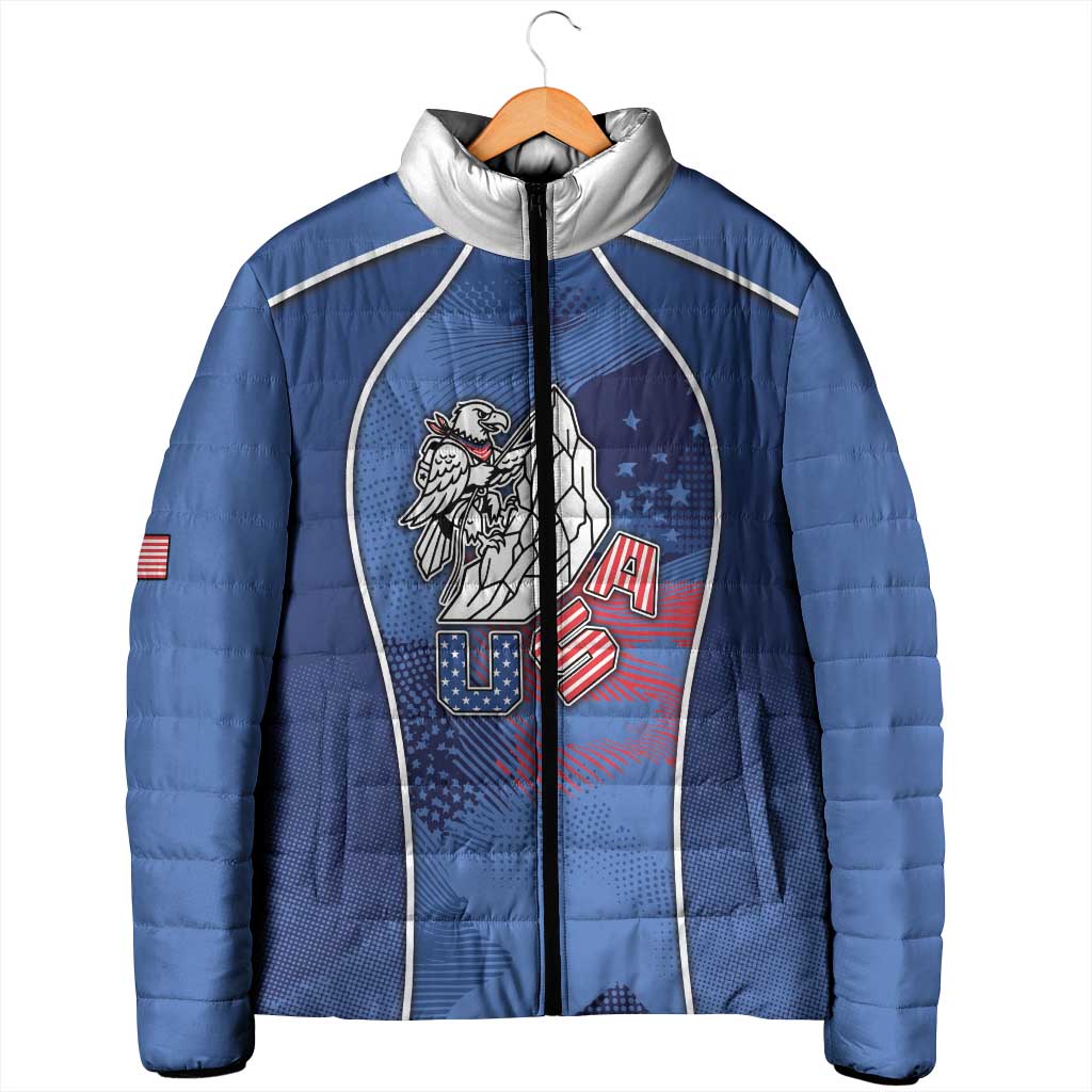 Custom USA Climbing Padded Jacket American Eagle Climber
