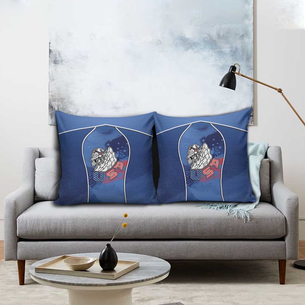 USA Climbing Pillow Cover American Eagle Climber