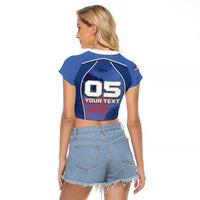 Custom USA Climbing Raglan Cropped T Shirt American Eagle Climber