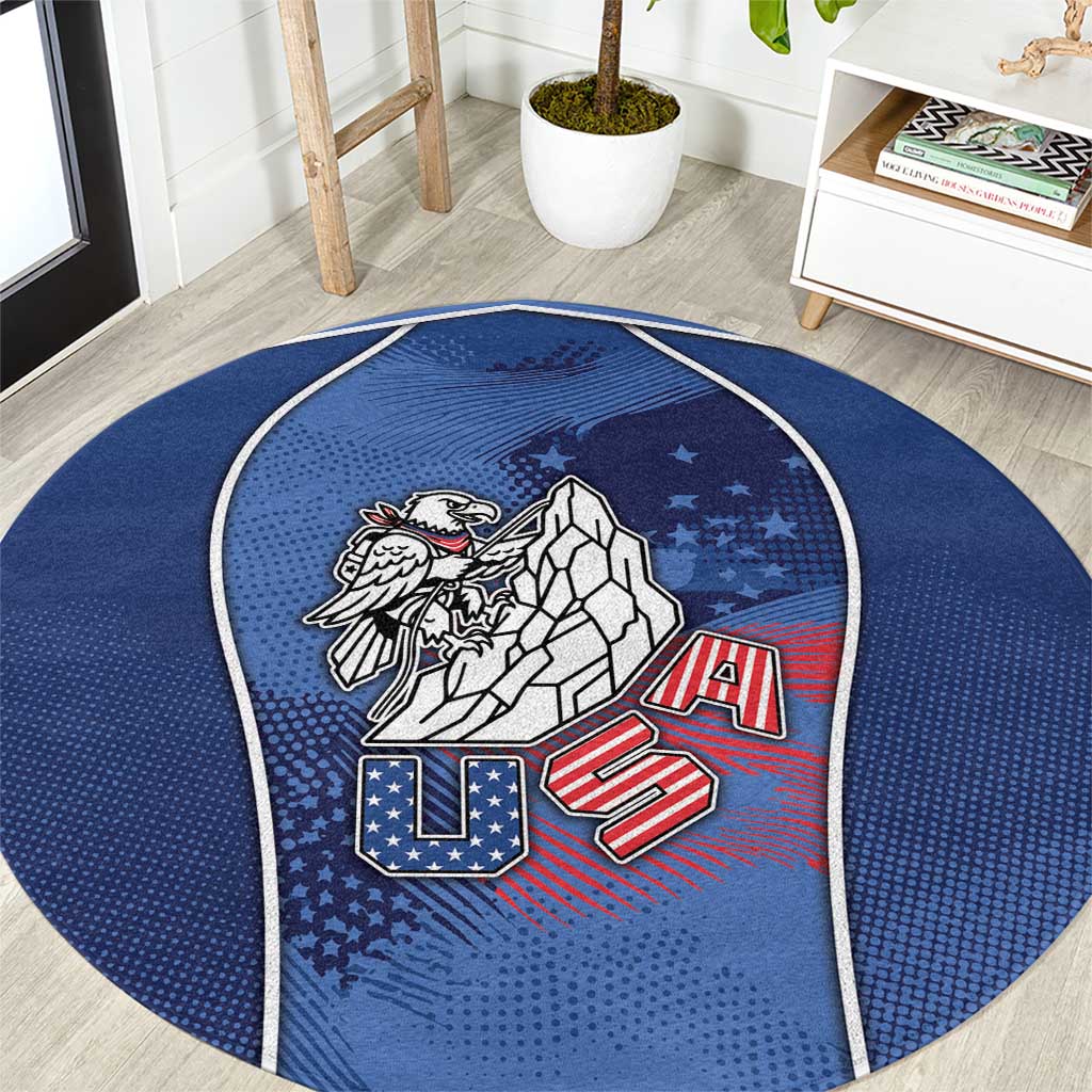 USA Climbing Round Carpet American Eagle Climber