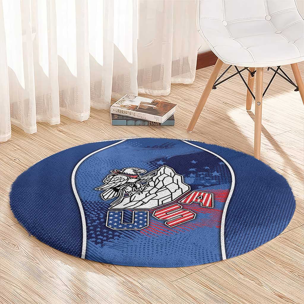 USA Climbing Round Carpet American Eagle Climber