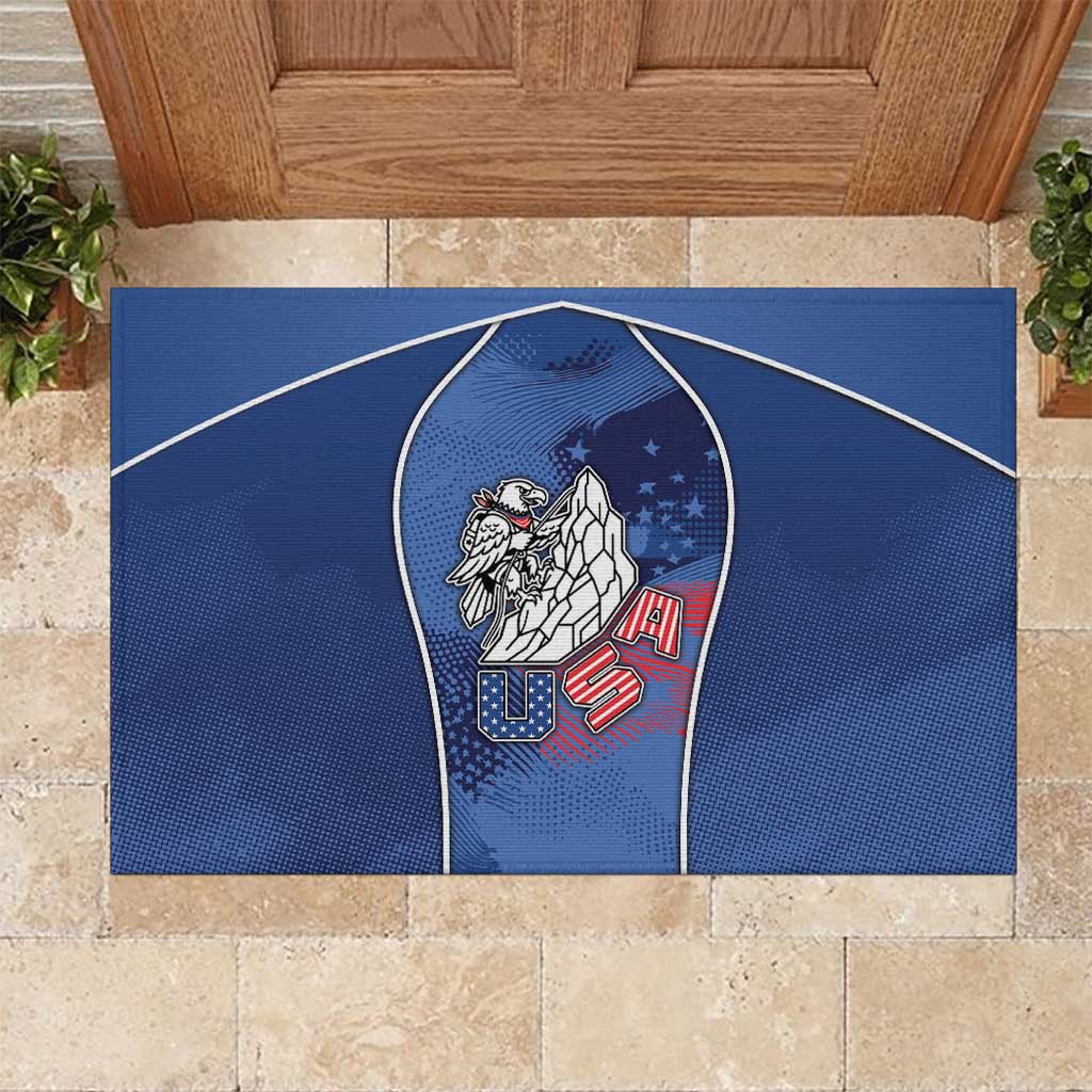 USA Climbing Rubber Doormat American Eagle Climber