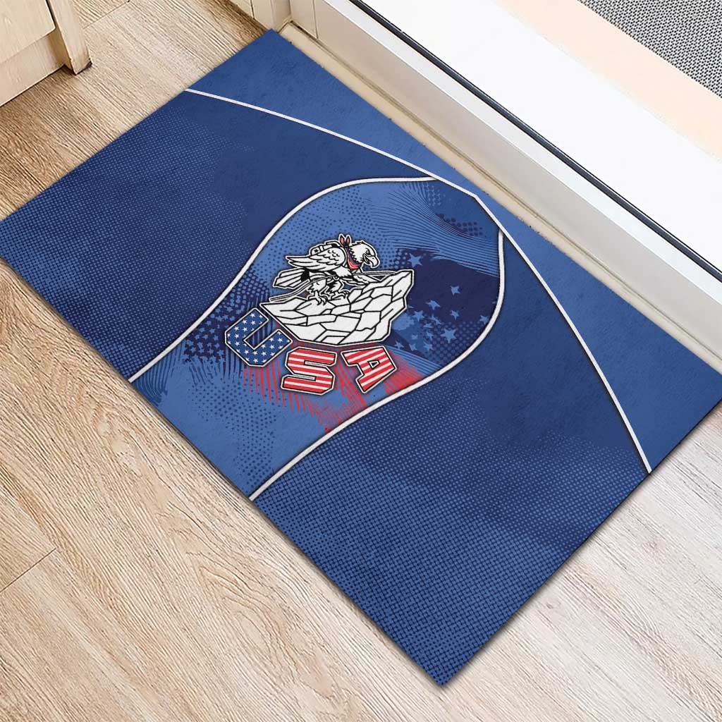 USA Climbing Rubber Doormat American Eagle Climber