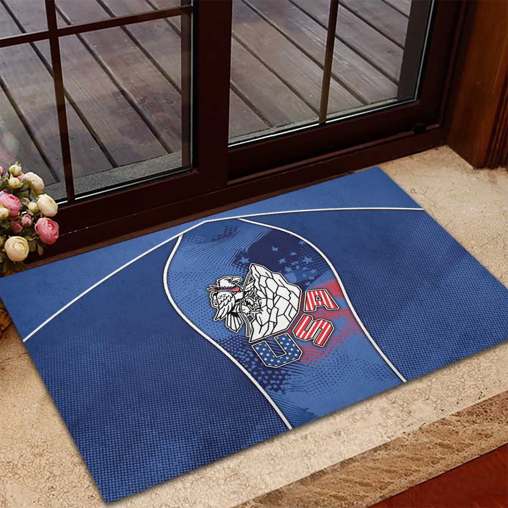 USA Climbing Rubber Doormat American Eagle Climber