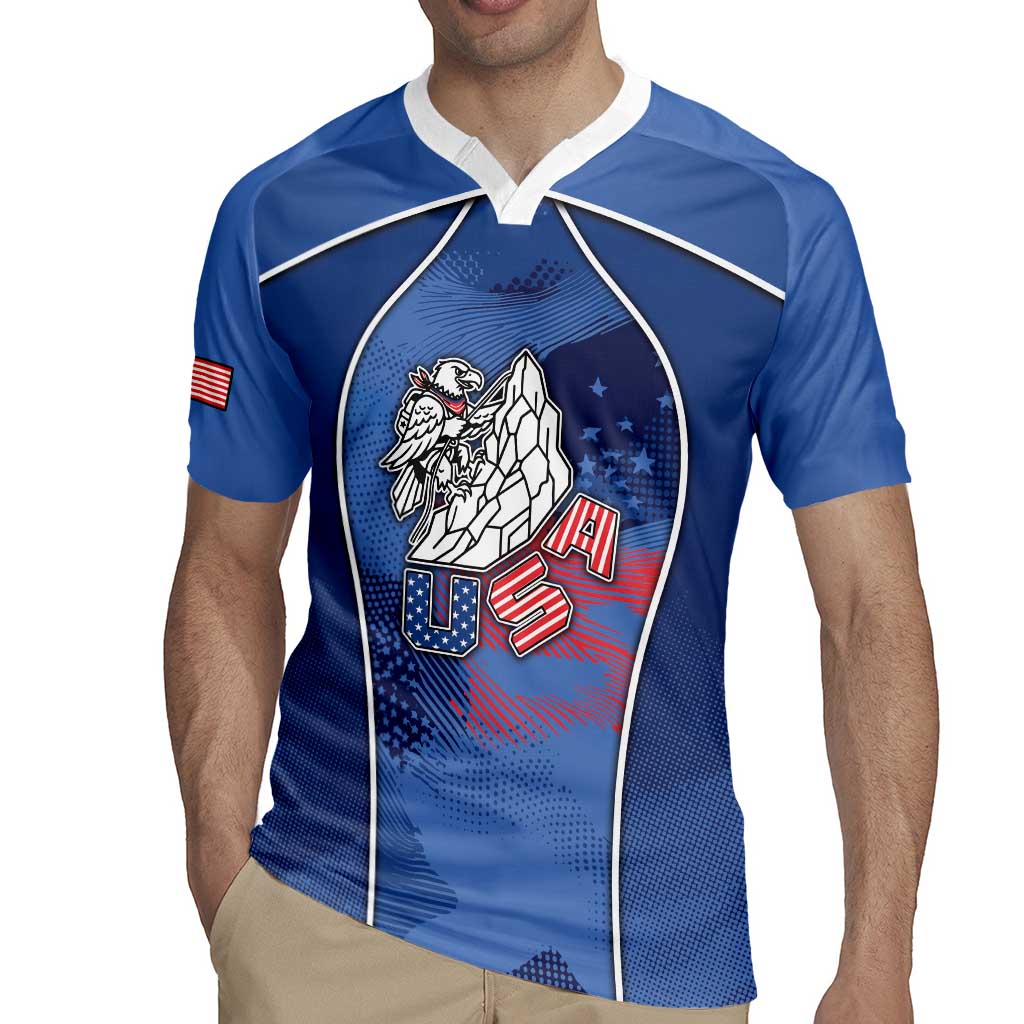 Custom USA Climbing Rugby Jersey American Eagle Climber