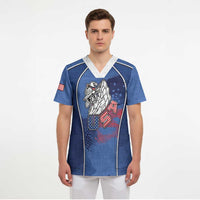 Custom USA Climbing Scrub Top American Eagle Climber