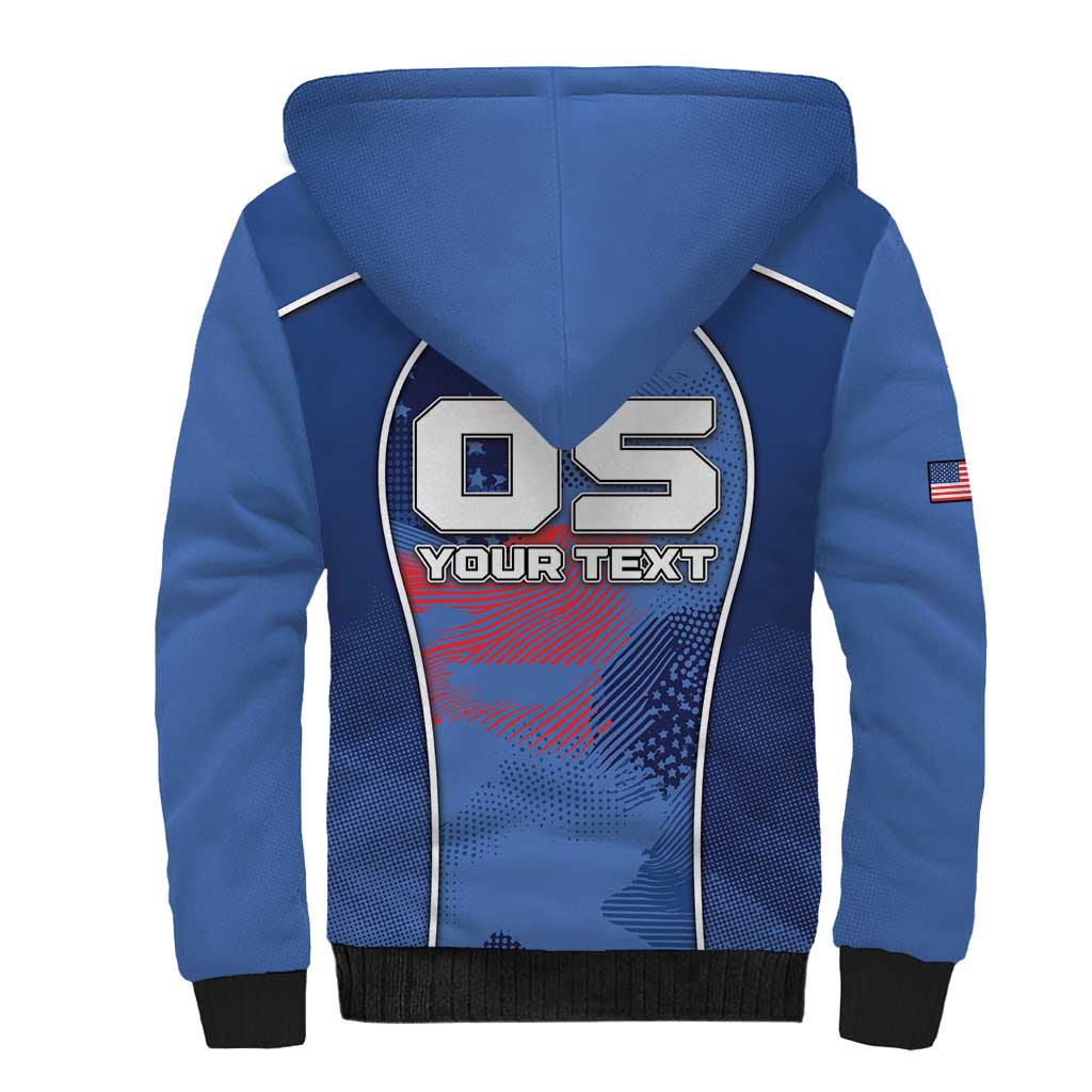 Custom USA Climbing Sherpa Hoodie American Eagle Climber