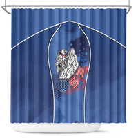 USA Climbing Shower Curtain American Eagle Climber