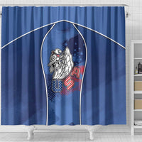 USA Climbing Shower Curtain American Eagle Climber