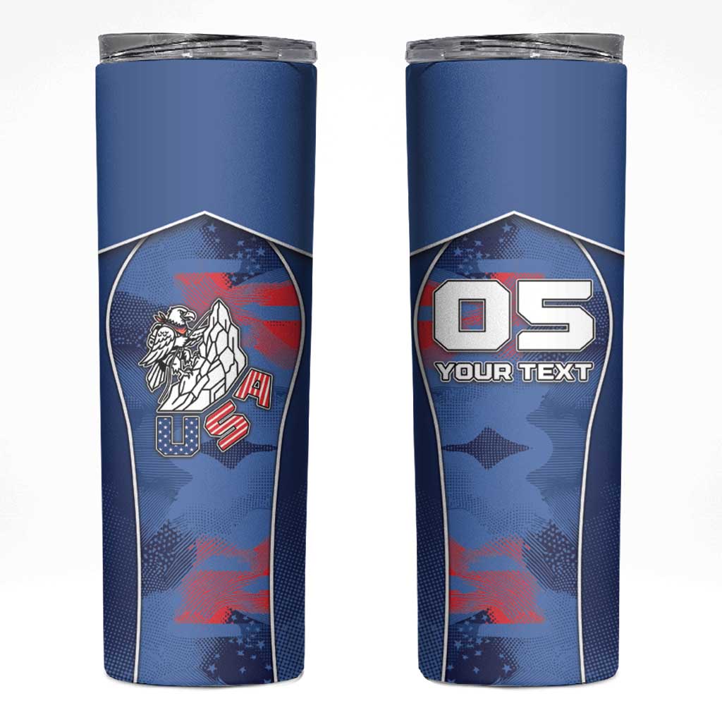 Custom USA Climbing Skinny Tumbler American Eagle Climber