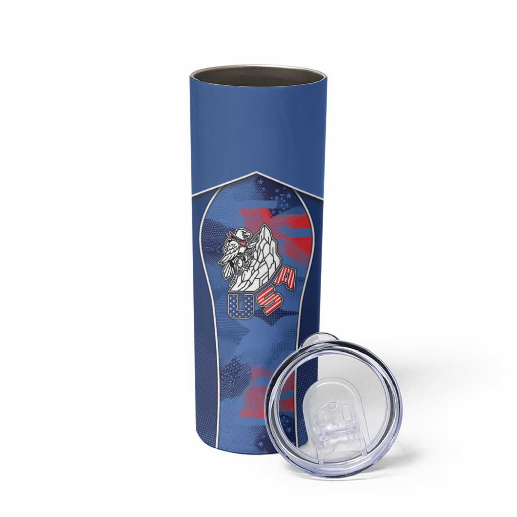 Custom USA Climbing Skinny Tumbler American Eagle Climber