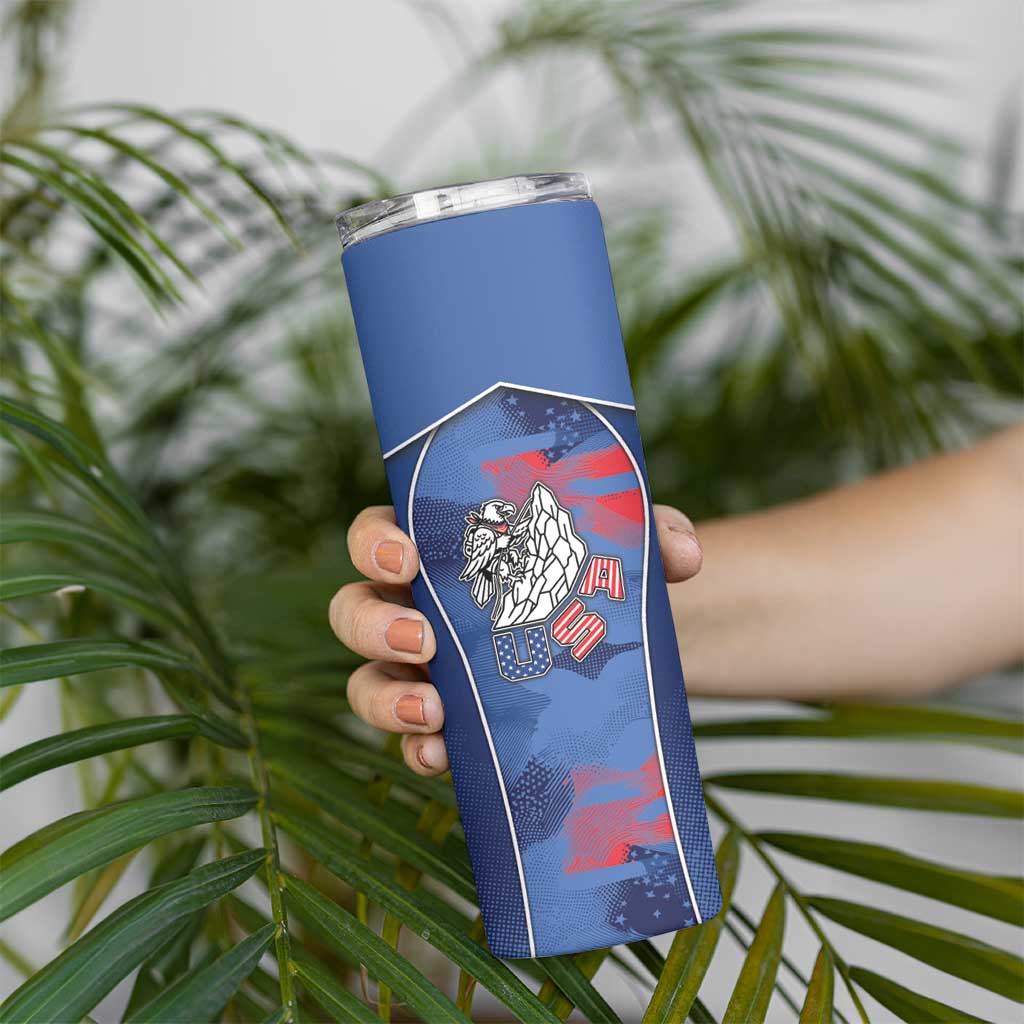 Custom USA Climbing Skinny Tumbler American Eagle Climber