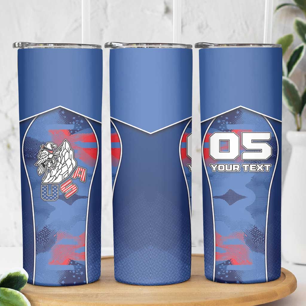 Custom USA Climbing Skinny Tumbler American Eagle Climber
