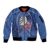 Custom USA Climbing Sleeve Zip Bomber Jacket American Eagle Climber