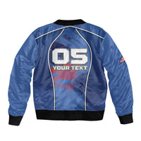 Custom USA Climbing Sleeve Zip Bomber Jacket American Eagle Climber