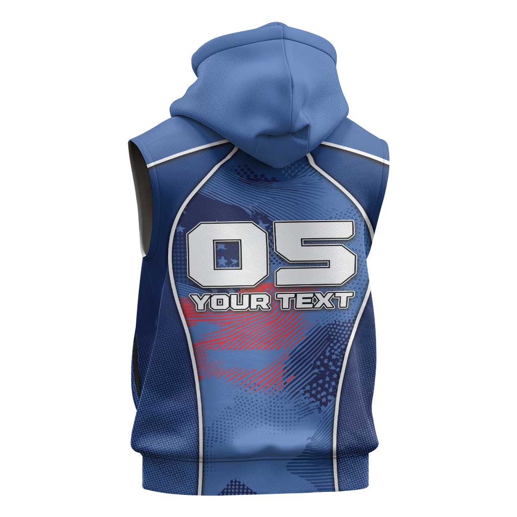 Custom USA Climbing Sleeveless Hoodie American Eagle Climber