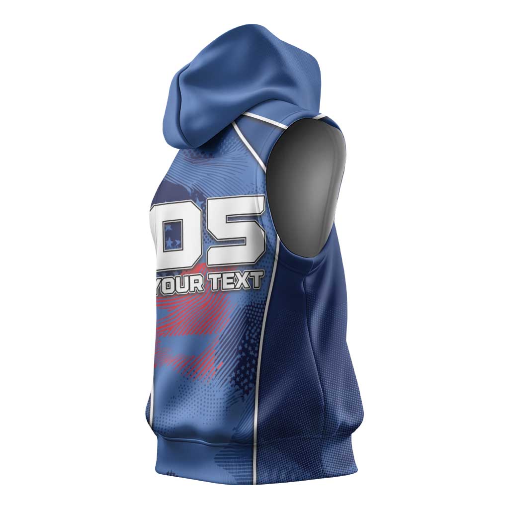 Custom USA Climbing Sleeveless Hoodie American Eagle Climber
