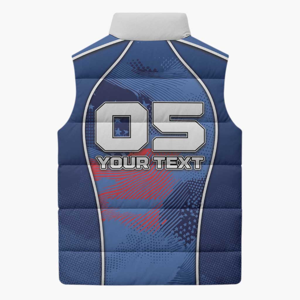 Custom USA Climbing Sleeveless Puffer Jacket American Eagle Climber