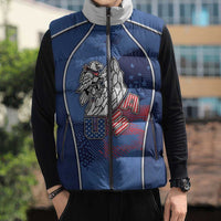Custom USA Climbing Sleeveless Puffer Jacket American Eagle Climber