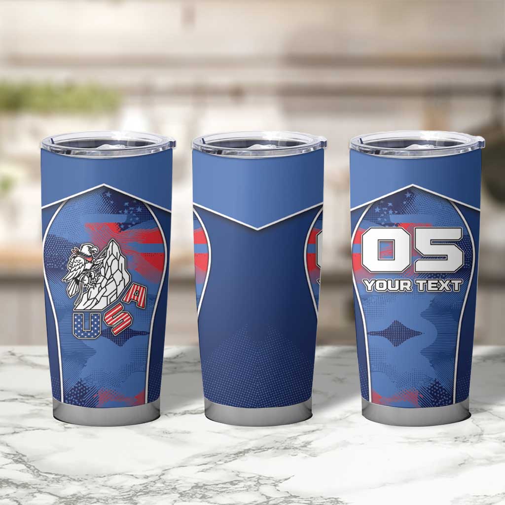Custom USA Climbing Tumbler Cup American Eagle Climber