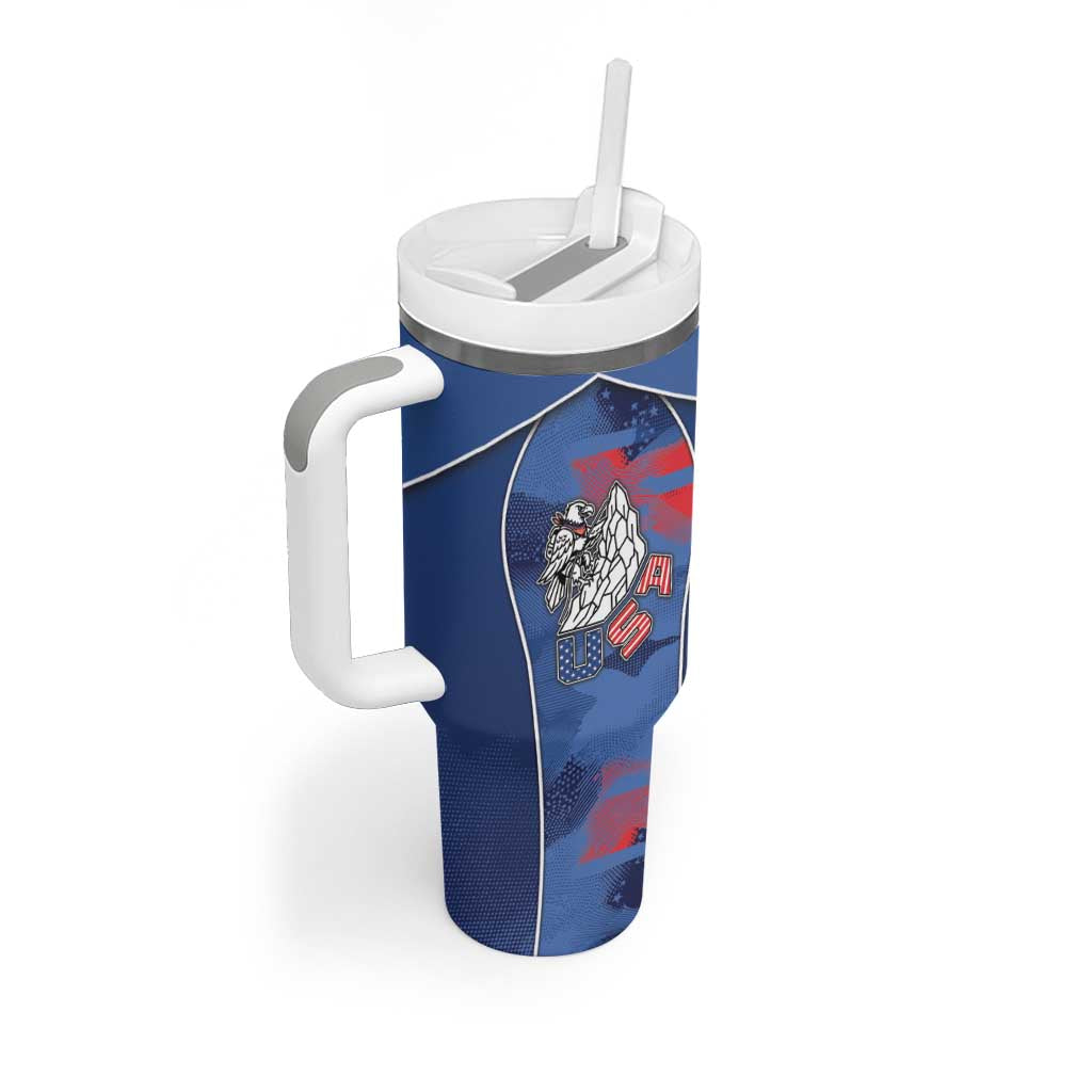 Custom USA Climbing Tumbler With Handle American Eagle Climber
