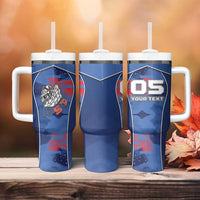 Custom USA Climbing Tumbler With Handle American Eagle Climber