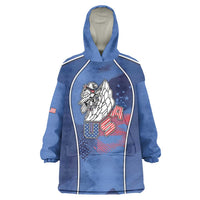 Custom USA Climbing Wearable Blanket Hoodie American Eagle Climber