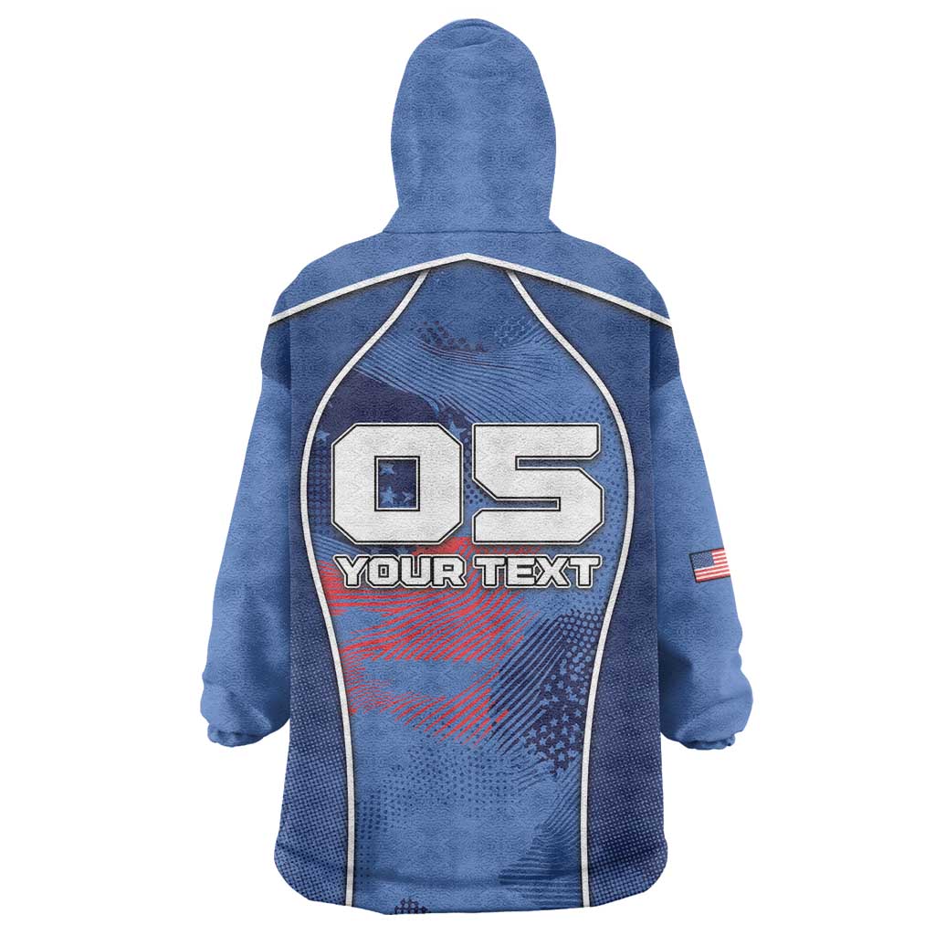 Custom USA Climbing Wearable Blanket Hoodie American Eagle Climber