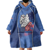 Custom USA Climbing Wearable Blanket Hoodie American Eagle Climber