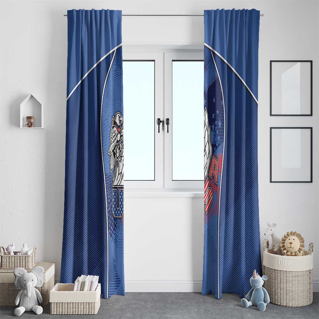 USA Climbing Window Curtain American Eagle Climber