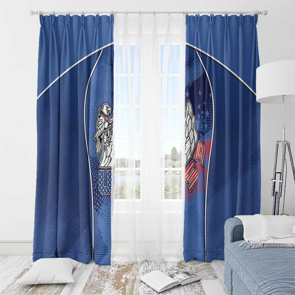 USA Climbing Window Curtain American Eagle Climber